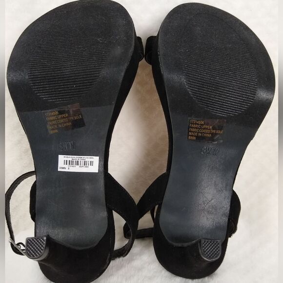 Torrid Black Faux Suede Platform Stiletto Heels Extra Wide 9WW - Picture 6 of 8